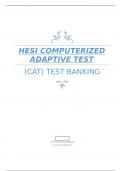 HESI CAT exam Test Bank. All new for / HESI Computerized Adaptive Testing (CAT) Test Bank With Rationales