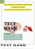 Test Bank -  Safe Maternity and Pediatric Nursing Care, 1st Edition, Luanne LinnardPalmer, Gloria Haile Coats Chapter 1 - 40 | Newest Version