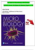 Test Bank - Microbiology with Diseases by Body System 5th Edition, Robert W. Bauman  Chapter 1 - 26 | Newest Version