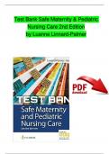 Test Bank - Safe Maternity and Pediatric Nursing Care, 2nd Edition, Luanne Linnard Palmer, Gloria Haile Coats  Chapter 1 - 38 | Newest Version