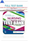 FULL TEST BANK NURSING TODAY TRANSITION AND TRENDS 10TH EDITION BY ZERWEKH With All Chapters Graded A&plus;&period;