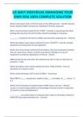 US NAVY INDIVIDUAL MANAGING YOUR OWN RISK 100&percnt; COMPLETE SOLUTION