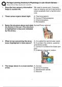 Portage Learning Anatomy & Physiology 2 Lab 2 Exam Senses &lpar; Quizzes & Ans&rpar; 2023&period;