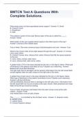 BMTCN Test A Questions With Complete Solutions&period;&period;