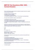 BMTCN Test Questions With 100&percnt; Correct Answers&period;