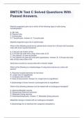 BMTCN Test C Solved Questions With Passed Answers&period;&period;