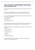 ARE 5&period;0 PROJECT MANAGEMENT QUESTIONS AND ANSWERS 100&percnt; 