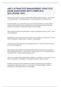 ARE 5&period;0 PRACTICE MANAGEMENT PRACTICE EXAM QUESTIONS WITH COMPLETE SOLUTIONS 100&percnt; 