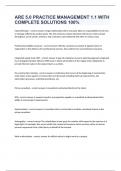 ARE 5&period;0 PRACTICE MANAGEMENT 1&period;1 WITH COMPLETE SOLUTIONS 100&percnt; 