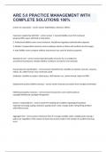 ARE 5&period;0 PRACTICE MANAGEMENT WITH COMPLETE SOLUTIONS 100&percnt; 