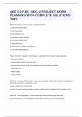 ARE 5&period;0 PJM - SEC&period; 2 PROJECT WORK PLANNING WITH COMPLETE SOLUTIONS 100&percnt; 