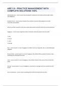 ARE 5&period;0 - PRACTICE MANAGEMENT WITH COMPLETE SOLUTIONS 100&percnt; 