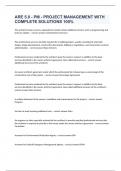 ARE 5&period;0 - PM - PROJECT MANAGEMENT WITH COMPLETE SOLUTIONS 100&percnt; 