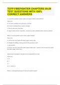 TCFP FIREFIGHTER CHAPTERS 26-28 TEST QUESTIONS WITH 100% CORRECT ANSWERS