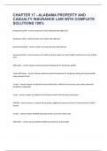 CHAPTER 17 - ALABAMA PROPERTY AND CASUALTY INSURANCE LAW WITH COMPLETE SOLUTIONS 100&percnt; 