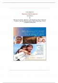 Test Bank For Maternal Child Nursing Care 7th Edition by Shannon E. Perry, Marilyn J. Hockenberry, Mary Catherine Cashion Chapter 1-50 Complete Graded A+ 2023-2024
