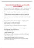 Business Continuity Planning questions with correct answers