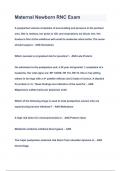 Maternal Newborn RNC Exam Questions & Answers 2023&lpar;A&plus;GRADED 100&percnt;VERIFIED&rpar;