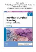 Test Bank For Medical Surgical Nursing 5th Edition By Holly K&period; Stromberg Chapter 1-49 Newest Version 2024