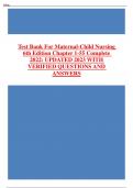 Test Bank For Maternal-Child Nursing 6th Edition By McKinney 9780323697880 Chapter 1-55 Complete Questions And Answers A&plus;