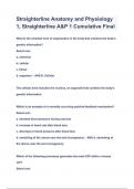 Straighterline Anatomy and Physiology 1&comma; Straighterline A&P 1 Cumulative Final Questions & Answers 2023&lpar;A&plus;GRADED 100&percnt;VERIFIED&rpar;