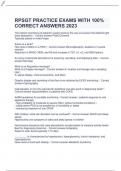 RPSGT PRACTICE EXAMS WITH 100&percnt; CORRECT ANSWERS 2023&sol;2024