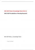 NSG 3029 Week 4 Knowledge Check -NSG 3029 Foundations of Nursing Research, South University.