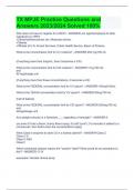 TX MPJE Practice Questions and Answers 2023&sol;2024 Solved 100&percnt;