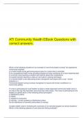  ATI Community Health EBook Questions with correct answers.