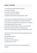 NACE 1 PN-RN Questions & Answers 2023&lpar;A&plus;GRADED 100&percnt;VERIFIED&rpar;