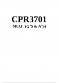 CPR3701 MCQ QUESTIONS AND ANSWERS 2023