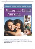 Updated 2023 Test Bank For Maternal-Child Nursing 6th Edition By McKinney 9780323697880 Chapter 1-55 Complete Questions And Answers A+