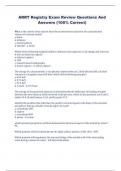 ARRT Registry Exam Review Questions And  Answers &lpar;100&percnt; Correct
