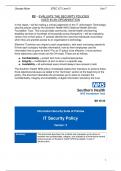 D2 - Evaluate the security policies used in an organisation for Unit 7 - Organisational Systems Security