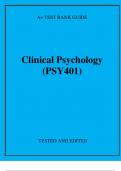 Clinical Psychology  (PSY401)
