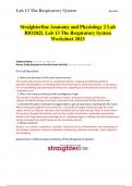 Straighterline Anatomy and Physiology 2 Lab BIO202L Lab 13 The Respiratory System Worksheet 2023