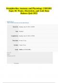 Straighterline Anatomy and Physiology 2 BIO202 Topic 10&colon; Water&comma; Electrolyte&comma; and Acid&ndash;Base Balance Quiz 2023