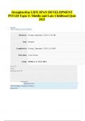 Straighterline LIFE SPAN DEVELOPMENT PSY120 Topic 5&colon; Middle and Late Childhood Quiz 2023