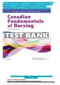 TEST BANK FOR CANADIAN FUNDAMENTALS OF NURSING 6TH EDITION BY POTTER &GT; ALL CHAPTERS 1-48 (QUESTIONS & ANSWERS) A+ GUIDE WITH QUESTIONS AND CORRECT ANSWERS|2023-2024|ALL CHAPTERS AVAILABLE|100%PASS