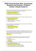 PEDS Proctored Exam 2024 &vert; Actual Exam Questions and Answers &vert; Professor Verified &vert; Already Graded A&plus;
