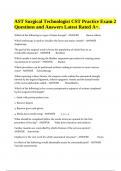 AST Surgical Technologist CST Practice Exam 2 Questions and Answers Latest Rated A+.