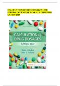 CALCULATION OF DRUG DOSAGES 12TH EDITION OGDEN TEST BANK | COMPLETE GUIDE Q & A