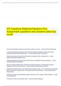 ATI Capstone Maternal Newborn Pre-Assignment questions and answers latest top score&period;