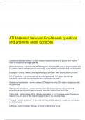 ATI Capstone Maternal Newborn Pre-Assignment questions package with complete packs.