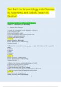 Test Bank for Microbiology with Diseases by Taxonomy&comma; 6th Edition&comma; Robert W&period; Bauman Questions with 100&percnt; Correct Answers &vert; Verified &vert; Latest Update