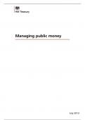 Managing Public Money Latest Verified Review 2023 Practice Questions and Answers for Exam Preparation, 100% Correct with Explanations, Highly Recommended, Download to Score A+
