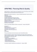 APM PMQ - Planning Risk & Quality Exam 2023