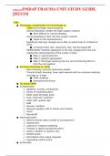 PMED 130 FISDAP TRAUMA UNIT STUDY GUIDE&period;&lbrack;2023&sol;24&rsqb;