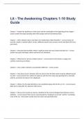 Lit - The Awakening Chapters 1-10 Study Guide 2023/2024 passed