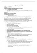 College aantekeningen van het vak neuropsychologie 2023/2014